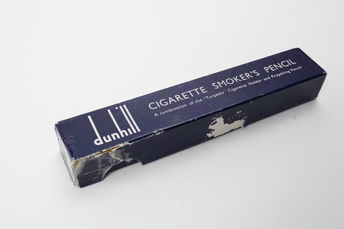 A rare Dunhill Smoker's pencil with torpedo cigarette holder in original box
